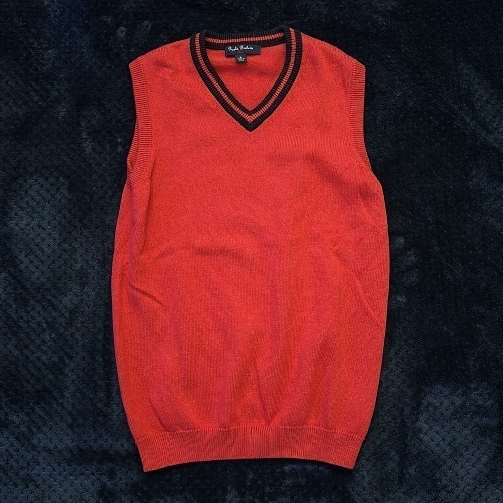 Boys/Kids Brooks Brothers Fleece Red Vest Size YL